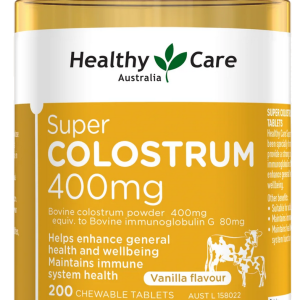 Healthy Care Super Colostrum 400mg 200 Chewable Tablets